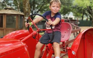 "Riding" tractors at Hunsader