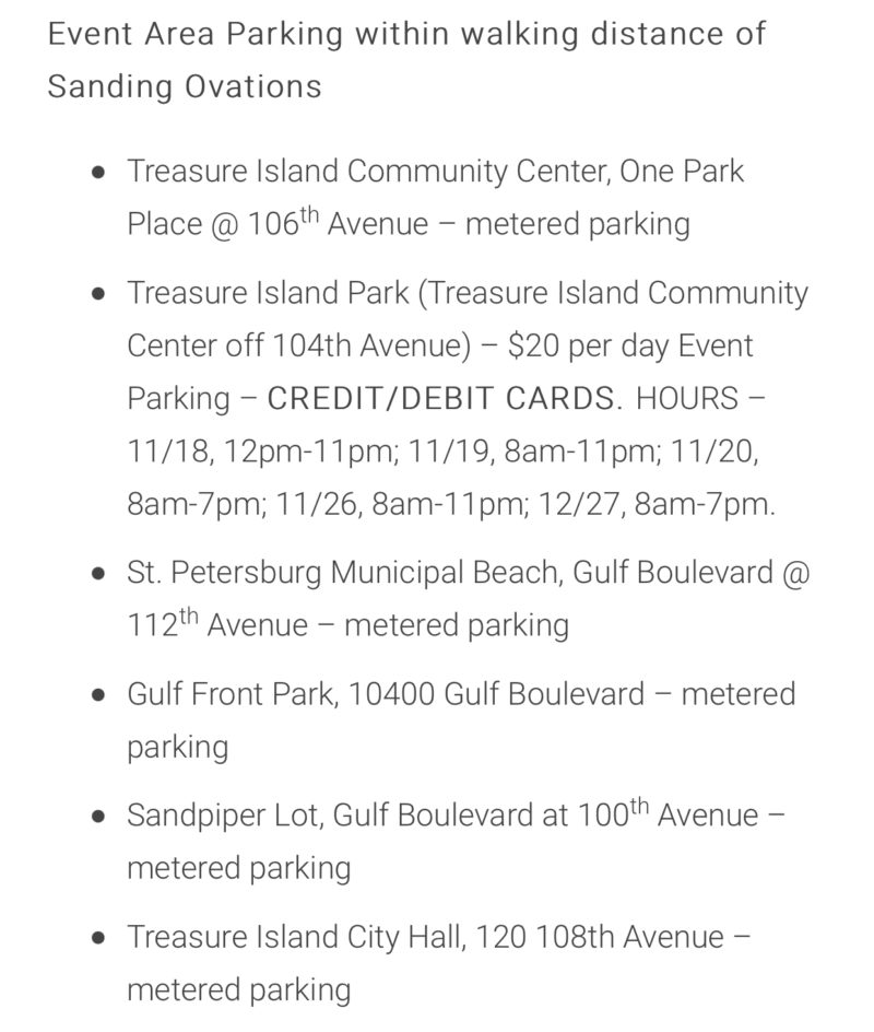 Treasure Island Sanding Ovations Sand Sculpture Castle Festival